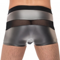 male power Boxer sexy IRON CLAD Noir-Argenté